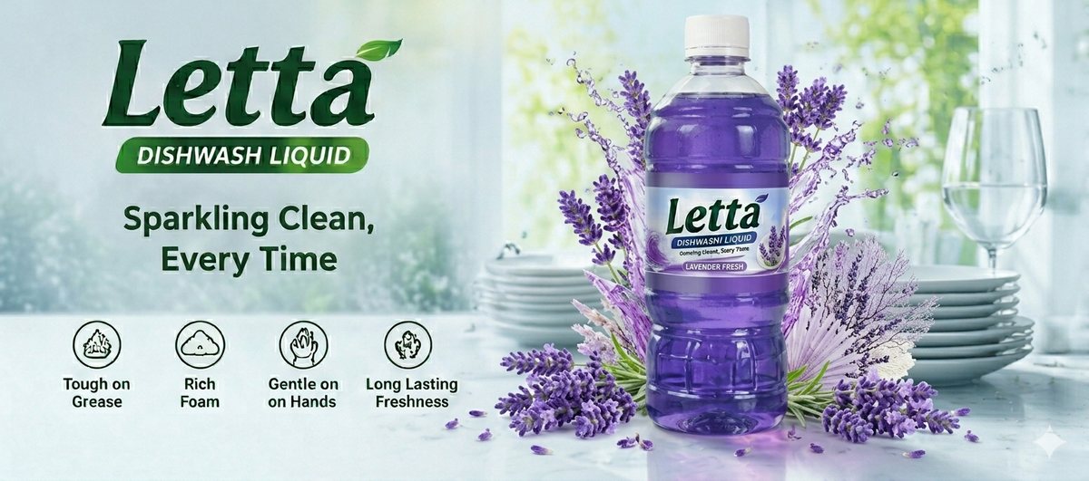 Letta Dishwash Liquid – Lavender Fresh 1000ml - Image 2