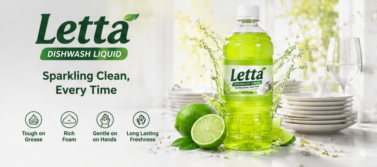 Letta Dishwash Liquid – Zesty Lime 1000ml - Image 3